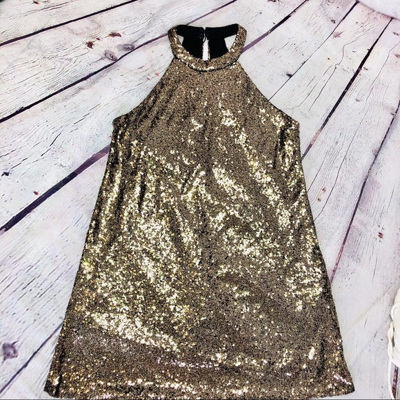 Nordstrom Dresses & Skirts - 🇺🇸 One Heart Clothing Gold Sequin Dress